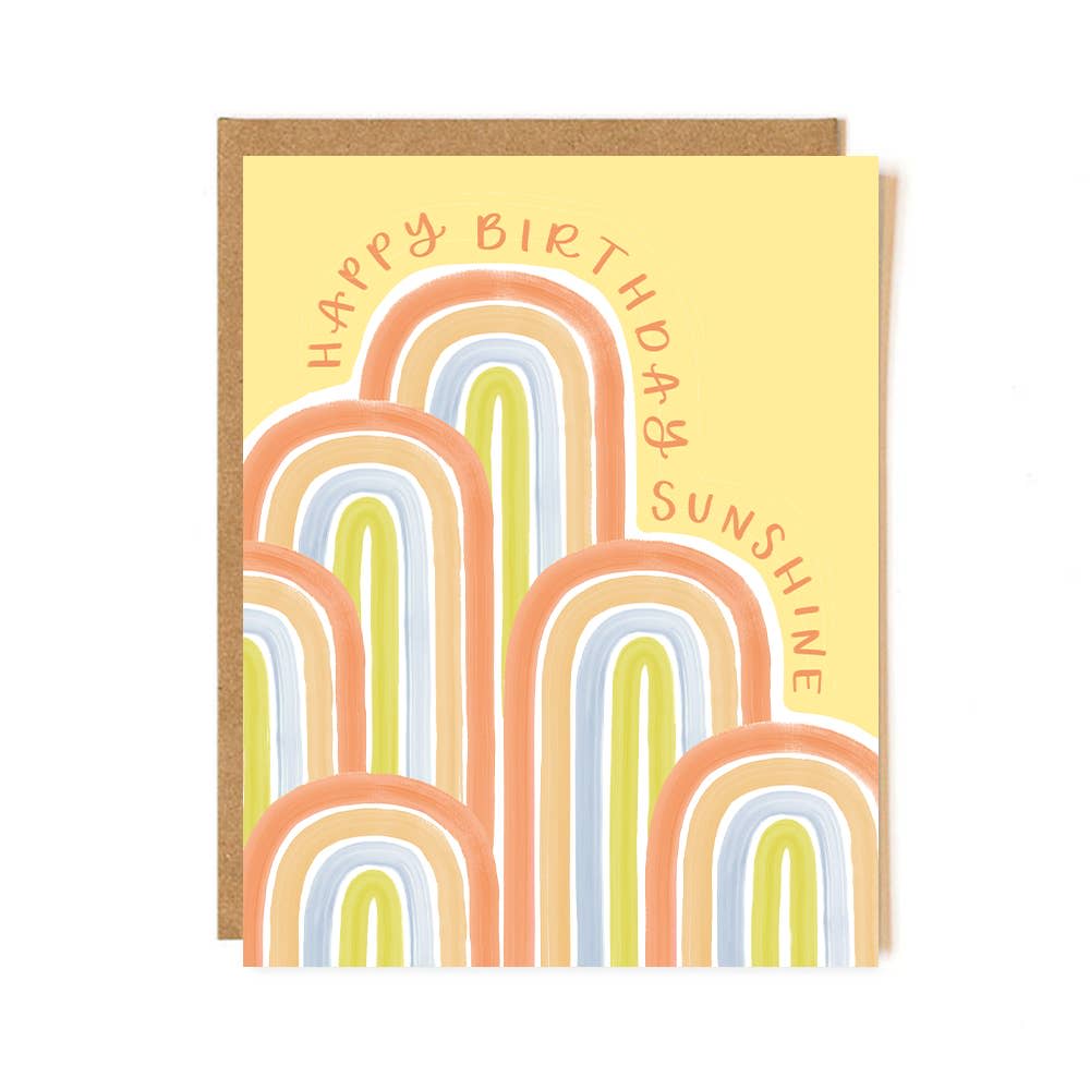 Sunshine Arches Birthday Greeting Card | Ruff House Paperie