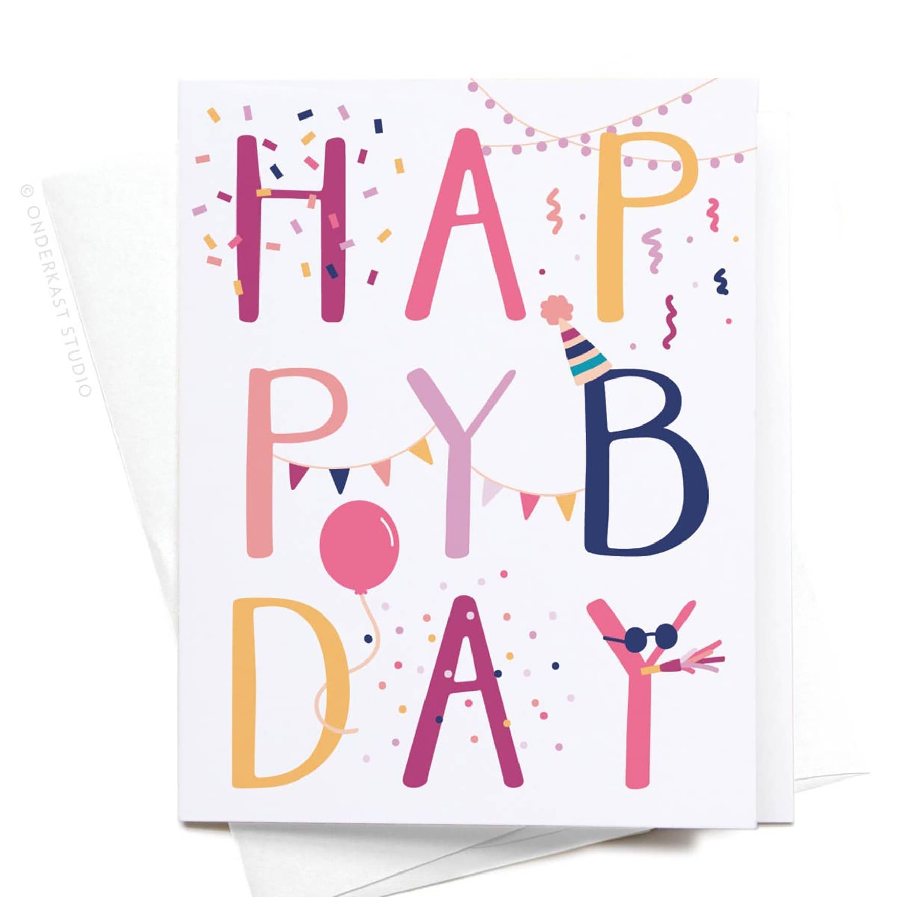 Happy Birthday Party Decorations Greeting Card | Ruff House Paperie